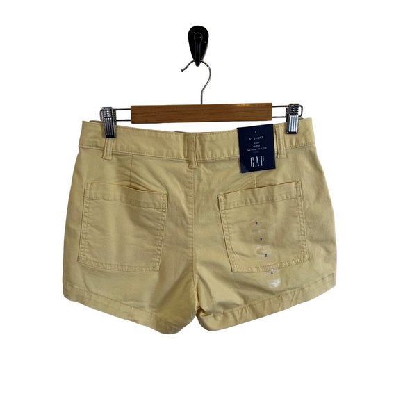 GAP Yellow Mid Rise NWT Shorts Size 2 - Picture 5 of 11